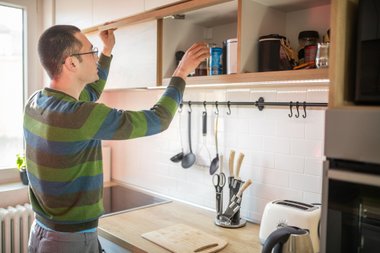 articulador nos móveis de cozinha