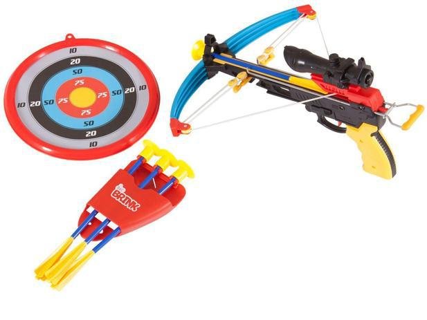 arco e flecha colorido com acionamento por gatinho