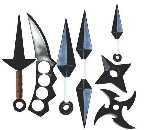 kit de espadas e acessórios inspirados na série naruto