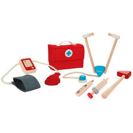 kit médico infantil com maleta e medidor de pressão de pano