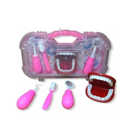 maleta com os principais acessórios pra um consultório odontológico infantil