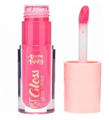 gloss labial rosa chiclete bruna tavares aberto