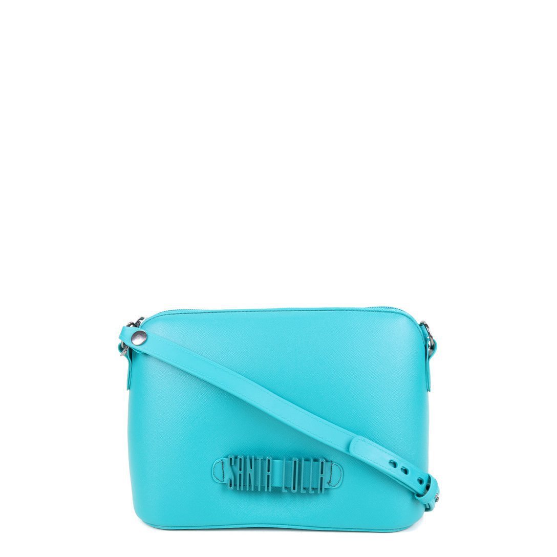 bolsa quadrada azul neon da santa lola