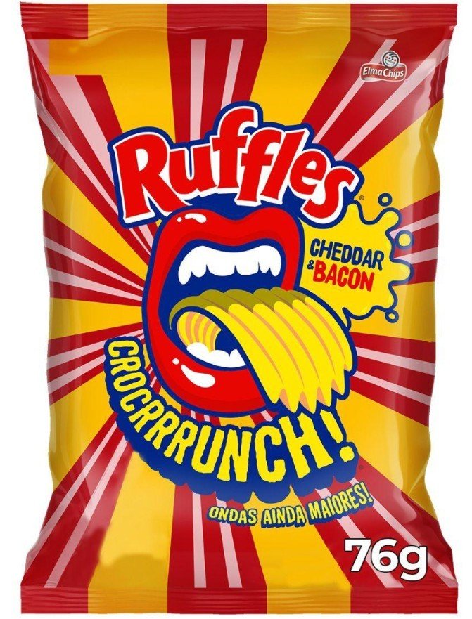 embalagem ruffles chedar e bacon