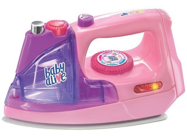 ferro de passar de brinquedo rosa e roxo da baby alive
