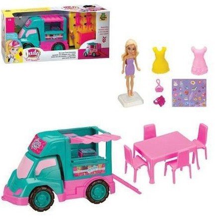 food truck da judy com boneca e acessórios