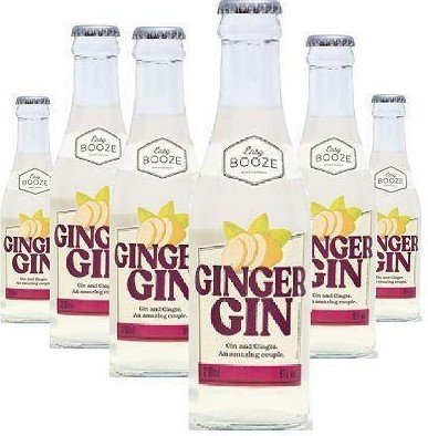 kit com seis garrafas de ginger gin