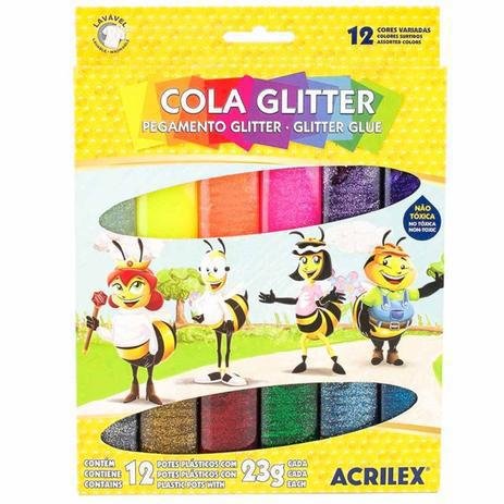 Cola Glitter muitas cores