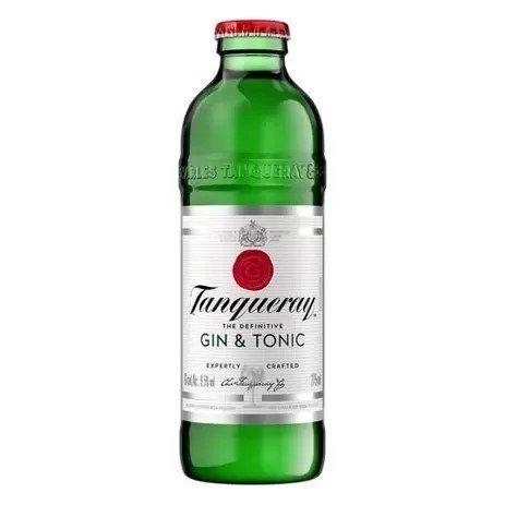 garrafa de gyn & tônica tanquaray