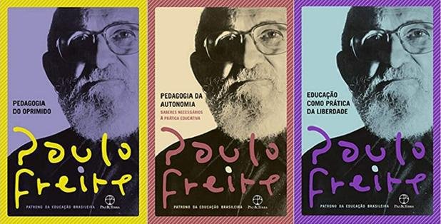 capa do box dos livros do Paulo Freire