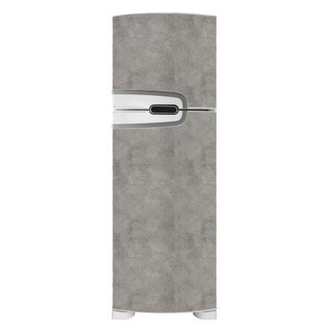 geladeira envelopada com cor cimento queimado