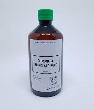 vidro de repelente citronela hidrolato puro