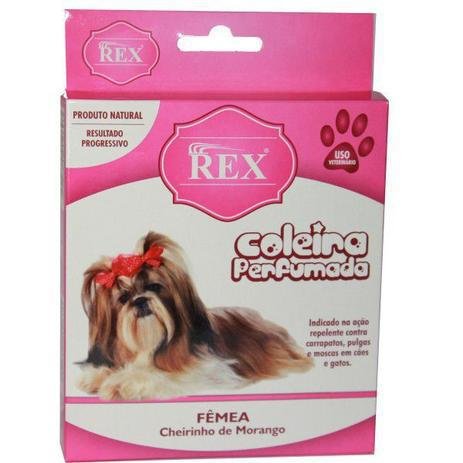 caixinha rosa com coleira repelente perfumada
