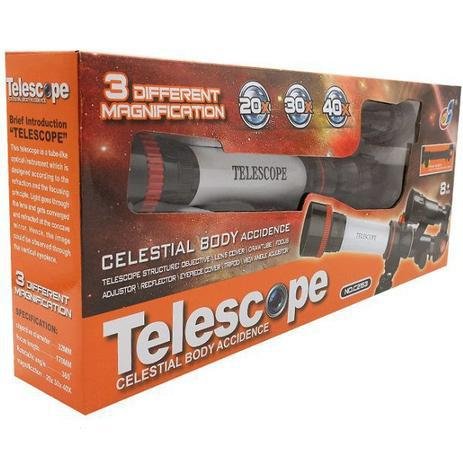 telescópio na caixa