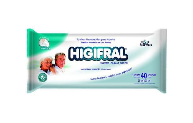 pacote de toalha umedecida pra adulto higifral