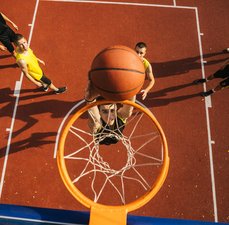 Os tamanhos do aro de basquete