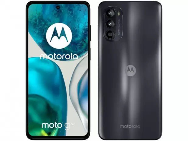 smartphone motorola preto frontal e traseira