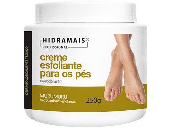 pote de creme esfoliante para os pés hidramais