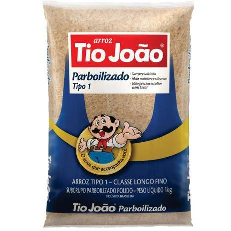pacote de arroz tio joão parbolizado