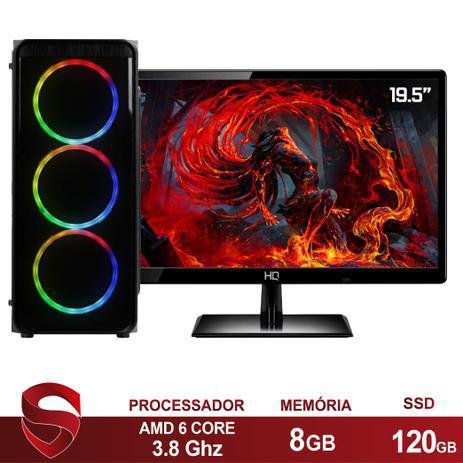 pc gamer com monitor e gabinete
