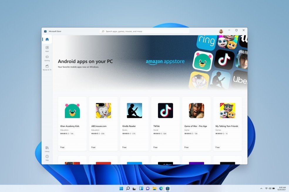 Aplicativos Android no Windows 11