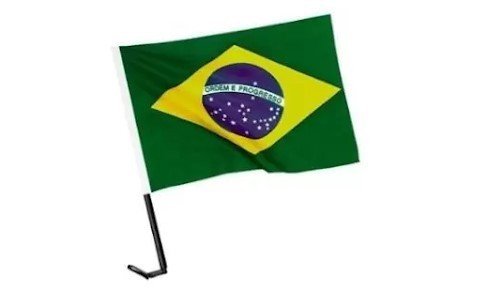 bandeira do brasil pra carro com suporte